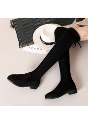 Stretch over the knee boots increased round toe women's boots autumn and winter casual sexy long boots 35-40 women's high boots