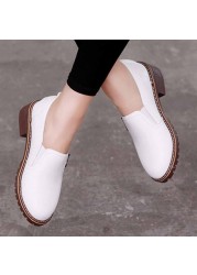 New Women Shoes Autumn Girls Oxford Shoes Waterproof Female PU Leather Shoes Causal Lesies