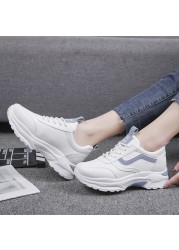 Women Sneakers 2021 Fashion Casual Shoes Comfortable Breathable White Flats Platform Female Sneakers Chaussure Femme