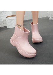 Schoenen Dames Women Rain Boots Bottes Femme Women's Rubber Boots Ladies Rain Boots Rain Booty Woman Bottines Pour Femme Luxury