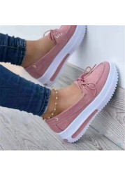 2022 new thick-soled women's sports shoes casual fashion comfortable slip-on flat shoes women's increased vulcanized shoes