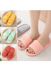 Women Men Unisex Summer Non-slip Slippers Shoes Bathroom Slippers Lovers Sandals Indoor Fashion Home Slippers Floor Flip Flops