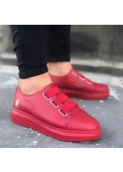 Boa BA0026 male shoes three band red thick sole casual sports spring autumn season wide template high quality