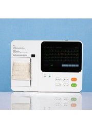 Full digital 6 channel ECG machine 7 inch LCD screen 12-lead synchronous ECG acquisition external USB memory 4 operating mode