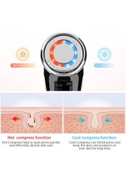 EMS مدلك الوجه معالجة بشعاع ليد سونيك الاهتزاز إزالة التجاعيد شد الجلد الساخن كول علاج العناية بالبشرة جهاز الجمال