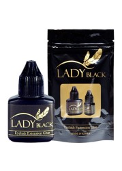 Original Korea Sky Glue Lady Black Strong Lash Glue for Eyelash Extensions Low Irritation 3-4 Seconds Quick Drying Black Cover 5ml