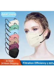 Morandi KN95 Mask ffp2necce 5 Layers FFP 2 Mascarillas FPP2 homology ada KN95 High Quality Mouth Face Mask Health Protection Mask