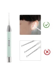 3pcs LED Light Luminous Ear Spoon Ear Tweezers Nose Clip Luminous Rechargeable Ear Wax Removal Picker Ear Cleaner Ear Cleaning