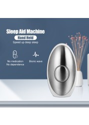 USB Handheld Sleep Aid Device Insomnia Microcurrent Sleep Aid Tool Hold Stress Relief Improve Sleep Quality Health Care