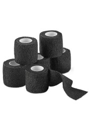 Black EZ Disposable 2''x5 Yards Grip Tattoo Cover Wrap Waterproof Self Adhesive Tape Roll For Tattoo Machine Grip Tube