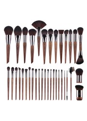 1/2 Makeup Brushes Cosmetic Powder Foundation Brush Blush Contour Eye Shadow Eyebrow Eyeliner Eyelash Blending Beauty Tools