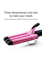 Hair Curling Iron Ceramic Professional Triple Barrel Hair Curler Egg Roll Hair Styling Tools Hairstylist Stick Curler