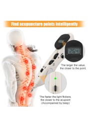 Smart Electronic Meridian Acupuncture Pen Electric Body Massager Pulse Pointer Physiotherapy Relax Massage Tool USB