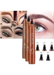 Microblading Eyebrow Pen Waterproof Fork Tip Eyebrow Tattoo Pen Long Lasting Professional Fine Sketch Liquid Eye Brow Pencil