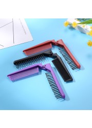 Folding Comb Double Headed Serrated Hair Comb Women Travel Portable Beauty Plastic Massage Brush Hair Styling Tools