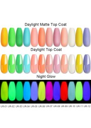 ur sugar 7.5ml luminous gel nail polish glow in the dark color semi permanent soak off uv varnish gel fluorescent nails art