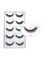 Wholesale Eyelashes 2/5/50 Boxes Faux 3D Mink Lashes Natural Thick False Eyelashes Mink Lashes Soft Lashes Wispy Makeup Cilios New