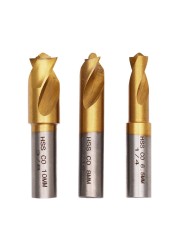 3pcs HSS Co-Rotary Spot Welding Cutter Sawmill Point Drill Bit Sheet Metal Welding Joints Removal Titanium Plating Drill Bit