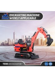 TE-08 0.8 Ton Mini Excavator Newest Mini Hydraulic Crawler Excavator Garden Digger Digging Machine With CE ISO