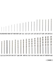 XCAN 10pcs 0.3-4.0mm High Speed ​​Steel Miniature Twist Drill Bit Set for Dremel Rotary Tool Wood/Metal Hole Cutter Mini Drill Bit