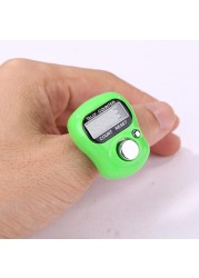 Mini Finger Counter LCD Digital Display Electronic Digital Stitch Marker Row Hand Tally Finger Counter Counting Range 0-99999