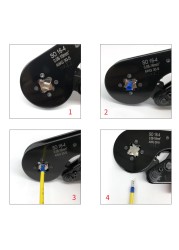 SO 16- 4 العقص كماشة محطة المكشكش أدوات 0.08 -16mm ² 30 - 5AWG الرباعي العقص من عالية الكربون الصلب الفك