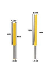 1 قطعة 1/4 6.35 عرقوب 3/8 "تنظيف طويل أسفل راوتر لقمة القاطع CNC خشبية نظيفة بت نهاية مستقيمة مطحنة أدوات القطع