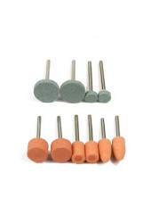 XCAN Abrasive Mounted Stone 10pcs 3mm Shank Grinding Head Stone Wheel for Dremel Rotary Tools Accessories