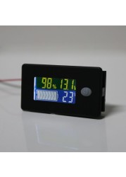 Battery Capacity Indicator 12V 24V 36V 48V 60V 72V 10-100V Li-ion Lead Acid Battery Tester With LCD Temperature Voltmeter