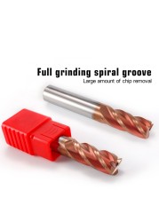 VACK HRC55 Carbide End Mill 4 Flutes Milling Cutter Alloy Coating Tungsten Steel Cutting Tools For CNC Routers