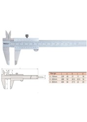 Mitutoyo CNC Vernier Caliper 530-118 8" 0-200mm Vernier Caliper Stainless Steel Inside Out Depth Step Metric Measurements