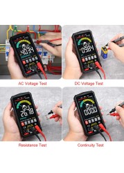 Professional Digital Multimeter Auto Range Smart Voltage Meter DC AC TRMS Ohm Hz Temperature Capacitor Tester HABOTEST HT126B