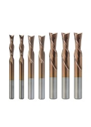 XCAN 2 Flute Cutter 3.175 4 5 6mm Shank Left Spiral Bottom Cutter Carbide Spiral End Mill For Cutting Aluminum CNC Router Bits