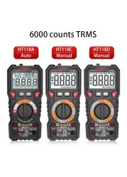 HABOTEST HT118 Professional Digital Multimeter 1000V 10A AC Voltmeter Transistor Capacitor Tester