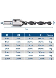 XCAN 3 مللي متر-10 مللي متر HSS غاطسة مجموعة لقمة مثقاب مخرطة النجارة الشطب الحفر كونتربور بليوت ثقب القاطع المسمار ثقب الحفر