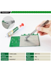 38g Tin Soldering Paste Welding Supplies Melting Point Medium Temperature 183C No Clean Liquid Syringe Flux Soldering Repair Tools