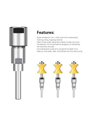 XCAN Router Bit Extension Rod 6/6.35/8/12/12.7mm Shank Wood Milling Cutter Tool Collet Holder Engraving Extension Machine