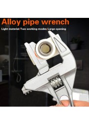 Adjustable Wrench Universal Monkey Wrench Multifunctional Plumbing Hand Tools Nut Sink Wrench Bathroom Pipe Large Open Spanner