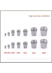 High Precision 0.008mm ER32 Collet ER8 ER11 ER16 ER20 ER25 ER40 Collet for CNC Milling Tool Holder Engraving Machinespring Chuck