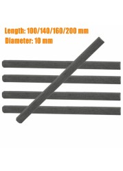 1pc 10X100/140/160/200mm Ferrite Rod Loopstick for Radio Antenna Crystal Aerial Adapter Black Mn-Zn Ferrite Rod Material