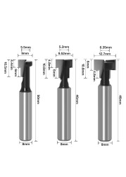 1pc or 3pc set 8mm carbide shank T-shaped keyhole router bits woodworking tools cnc cutting machines for wood photo frame