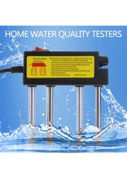 2pcs US/EU Electric Water Quality Test Electrolysis Iron Bar Water Tester Electrolyte Household Quick Water Water Quality Tester