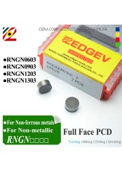 EDGEV Full Face PCD Diamond Inserts RNGN0603 RNGN0903 RNGN0904 RNGN1203 RNGN1204 RNGN RNMN Round Turning Tools