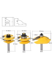 8mm Shank High Quality Raised Panel Cabinet Door Router Bit Set - 3 Bits Ogee Woodworking Cutter Woodworking Router Bits