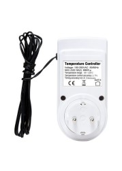 EU/US/AU/UK Timer Socket Thermostat Digital Temperature Controller Socket Outlet With Timer Switch Sensor Probe Heating Cooling