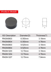 EDGEV Round Solid CBN Insert RNMN RNMN0603 RNMN0903 RNMN0904 RNMN1203 RNMN1204 RNMN1207 RNGN Supper Tools Steel Rolls Brake Disc