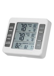 LCD Digital Thermometer Thermometer Weather Station Indoor Outdoor + Wireless Transmitter With C/F Max Min Value Display