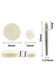 XCAN-عجلة تلميع صوف ، 76 قطعة ، عجلة تلميع لباد ناعمة ، ملحقات مختلطة لأداة Dremel الدوارة