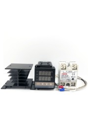 REX-C100 Digital PID Temperature Controller Thermostat SSR Output + Max.40A SSR Relay + K Thermocouple Probe High Quality