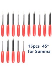 15pcs suma plotter vinyl cutter blades knife for suma cutting 45 degree grinding drilling tools wear resistant